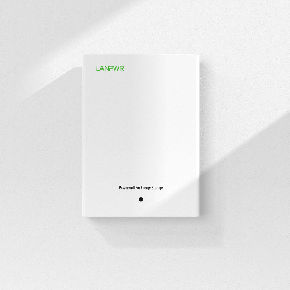 LANPWR 51.2V 100Ah 5.12kWh Powerwall LiFePO4 Powerwall Energy Storage Battery Wall-Mounted Solar Lithium Battery
